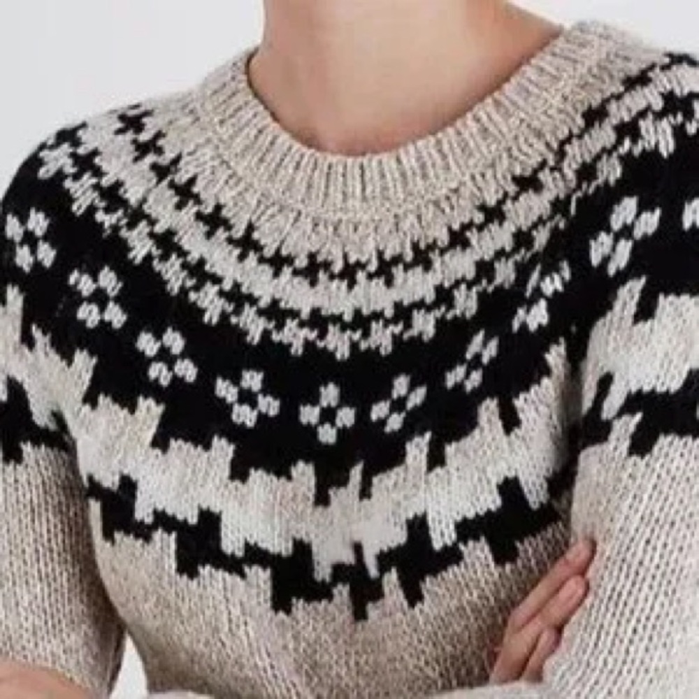 Madewell Driftweave Fair Isle Sweater Alpaca Wool Blend - Picture 2 of 4
